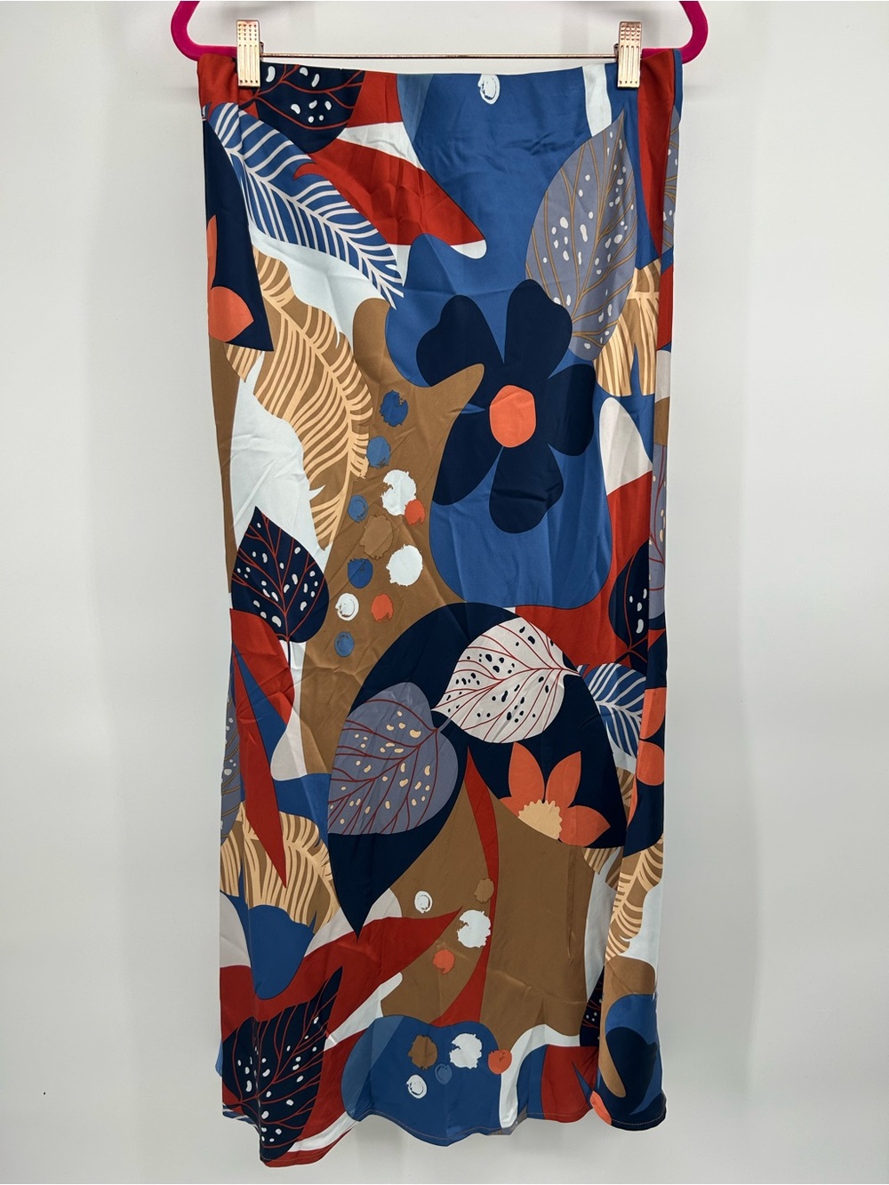En Saison Blue Multi Floral Sarong Skirt